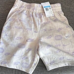 Nike Kids' Purple and Cream Graphic Shorts
